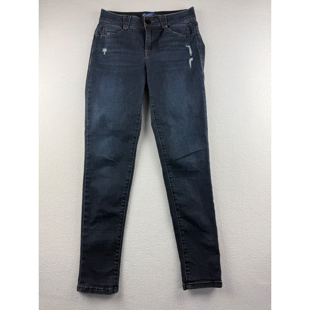 Democracy‎ Ab solution Skinny Jeans Dark Indigo Distressed B1593KEYJ Womens 4